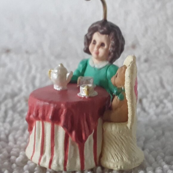 Hallmark Miniature Ornament- Tea with Teddy, 1994, no box - Picture 2 of 3